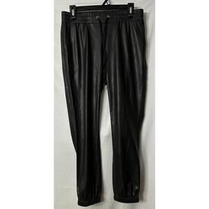 NWT n:Philanthropy Womens Black Faux Leather Equinox‎ Scarlett Pants Size Medium
